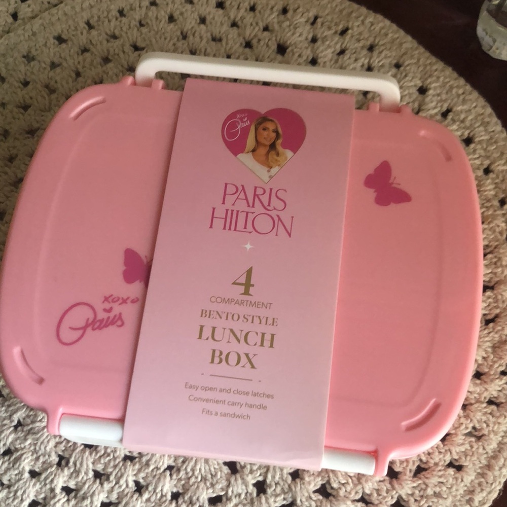 Paris Hilton Pink Butterflies Bento Style Lunch Box - Picture 7 of 7